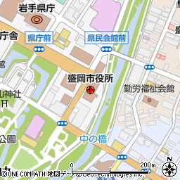 北日本銀行盛岡市役所 ＡＴＭ周辺の地図