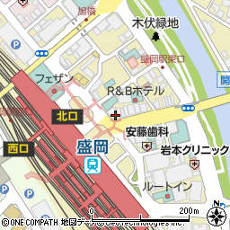 松屋 盛岡駅前通店周辺の地図