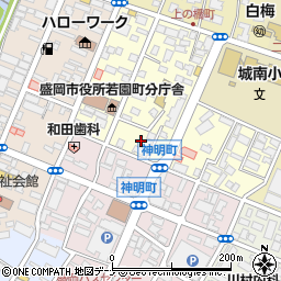 岩手県盛岡市若園町6-10周辺の地図