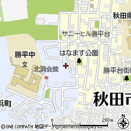 秋田県秋田市新屋北浜町1-28周辺の地図