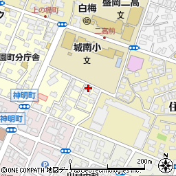 岩手県盛岡市若園町11-6周辺の地図