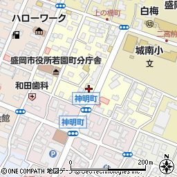 岩手県盛岡市若園町6-23周辺の地図