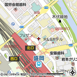 岩手銀行盛岡駅前支店周辺の地図