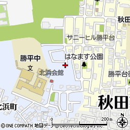 秋田県秋田市新屋北浜町1-14周辺の地図