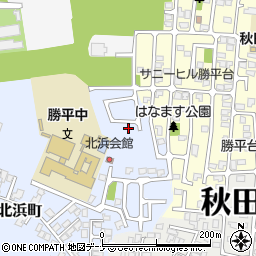 秋田県秋田市新屋北浜町1周辺の地図