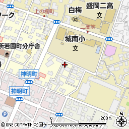 岩手県盛岡市若園町10-20周辺の地図