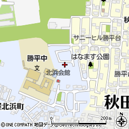 秋田県秋田市新屋北浜町1-12周辺の地図