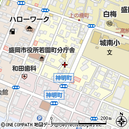 岩手県盛岡市若園町5-31周辺の地図