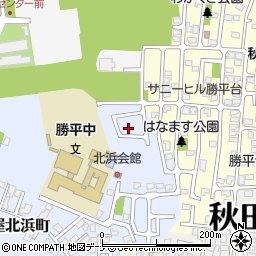 秋田県秋田市新屋北浜町1-17周辺の地図
