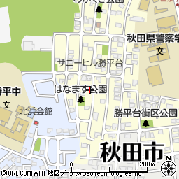 秋田県秋田市新屋勝平台周辺の地図
