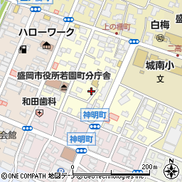 岩手県盛岡市若園町5-2周辺の地図