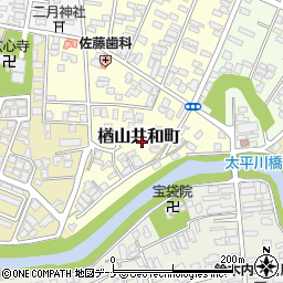 秋田県秋田市楢山共和町周辺の地図