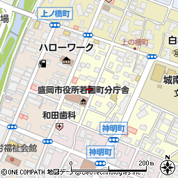 岩手県盛岡市若園町2-17周辺の地図