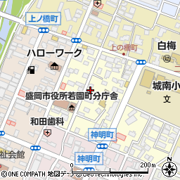 岩手県盛岡市若園町5-8周辺の地図