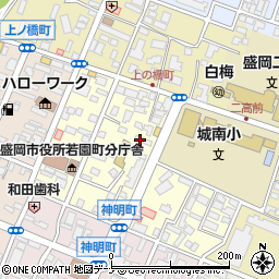 岩手県盛岡市若園町5-21周辺の地図