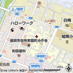 岩手県盛岡市若園町5-9周辺の地図