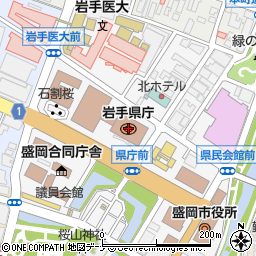 岩手銀行県庁支店 ＡＴＭ周辺の地図
