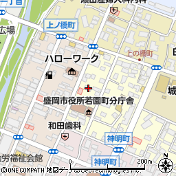 岩手県盛岡市若園町2-5周辺の地図