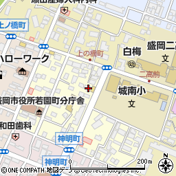 岩手県盛岡市若園町4-20周辺の地図