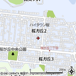 秋田県秋田市桜ガ丘周辺の地図