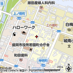 岩手県盛岡市若園町3-24周辺の地図