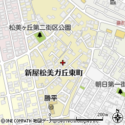 秋田県秋田市新屋松美ガ丘東町周辺の地図