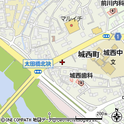 岩手県盛岡市城西町6-15周辺の地図