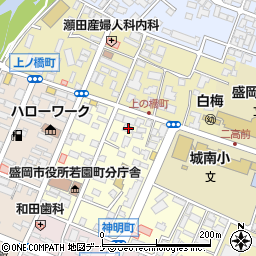 岩手県盛岡市若園町4-4周辺の地図