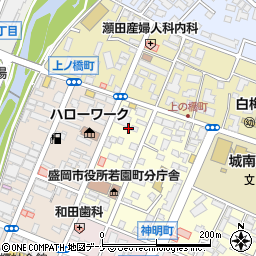 岩手県盛岡市若園町3周辺の地図