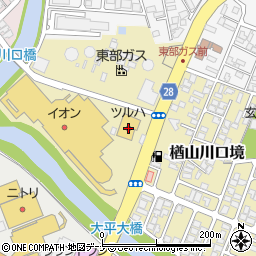 ツルハドラッグ秋田楢山店周辺の地図