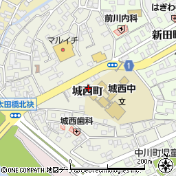 岩手県盛岡市城西町5周辺の地図