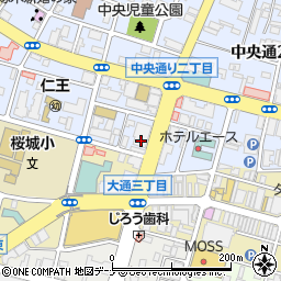 青森銀行盛岡中央支店 ＡＴＭ周辺の地図