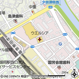 ウエルシアイオンタウン盛岡駅前店周辺の地図