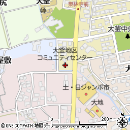 大釜地区コミュニティセンター周辺の地図