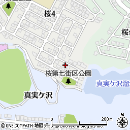 秋田県秋田市桜4丁目24-8周辺の地図