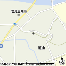 秋田県秋田市河辺三内道山周辺の地図