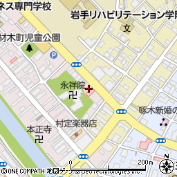 岩手県盛岡市材木町4-34周辺の地図