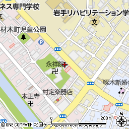 岩手県盛岡市材木町4-33周辺の地図