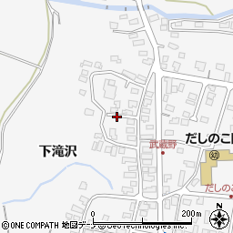 秋田県仙北市田沢湖生保内下滝沢周辺の地図