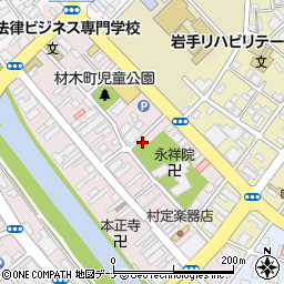 岩手県盛岡市材木町4-18周辺の地図