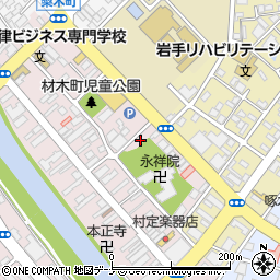 岩手県盛岡市材木町4-22周辺の地図