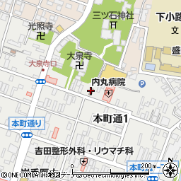 盛岡本町郵便局周辺の地図