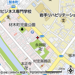 岩手県盛岡市材木町4-24周辺の地図