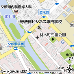 岩手県盛岡市材木町9-8周辺の地図