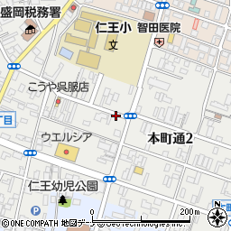 仁王小学校前周辺の地図