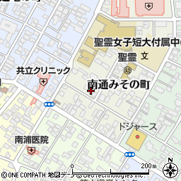 秋田印刷製本独身寮周辺の地図