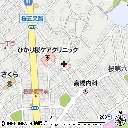秋田県秋田市桜周辺の地図