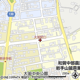 大釜駅口周辺の地図