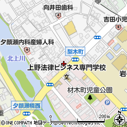 岩手県盛岡市材木町11-17周辺の地図