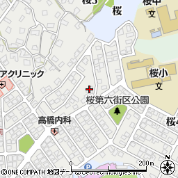 秋田桜教会周辺の地図